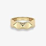 Solid Gold Pyramid Ring