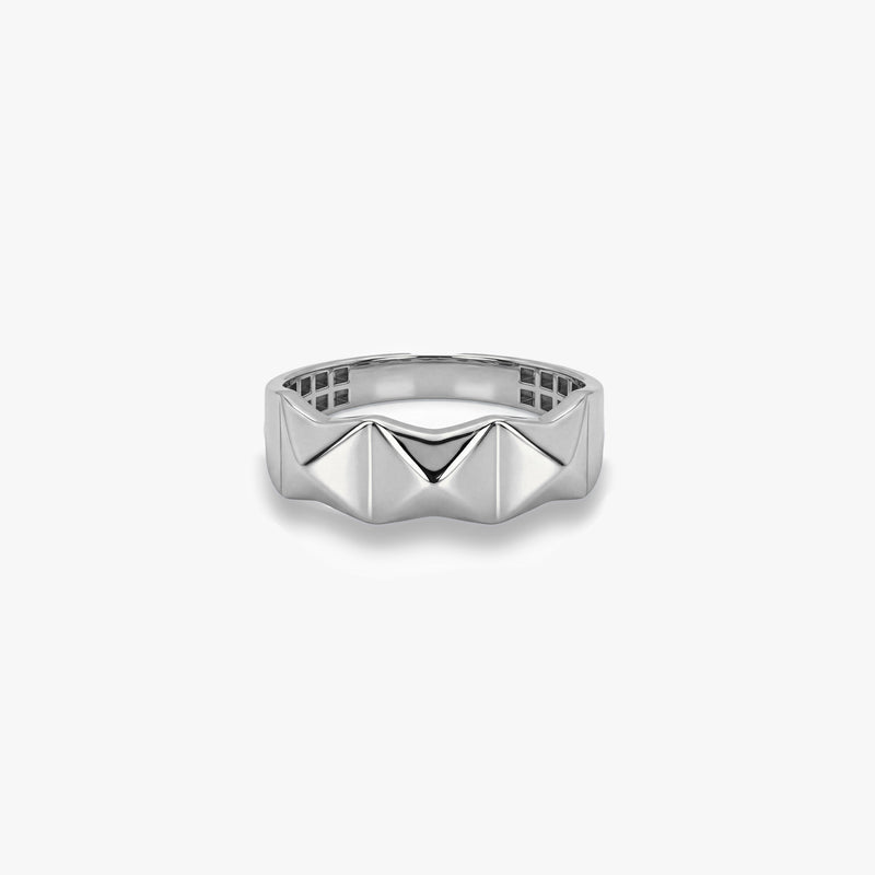 Solid Gold Pyramid Ring