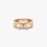 Solid Gold Pyramid Ring