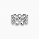 Gold Geometric Openwork Ring