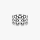 Gold Geometric Openwork Ring