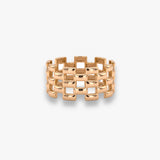 Gold Geometric Openwork Ring