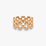 Gold Geometric Openwork Ring
