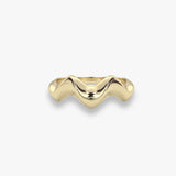 Solid Gold Sculpted Wave Ring
