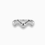 Solid Gold Sculpted Wave Ring
