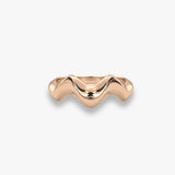 Solid Gold Sculpted Wave Ring