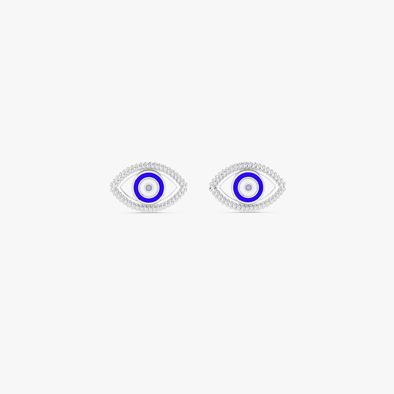 Gold Evil Eye Stud Earrings