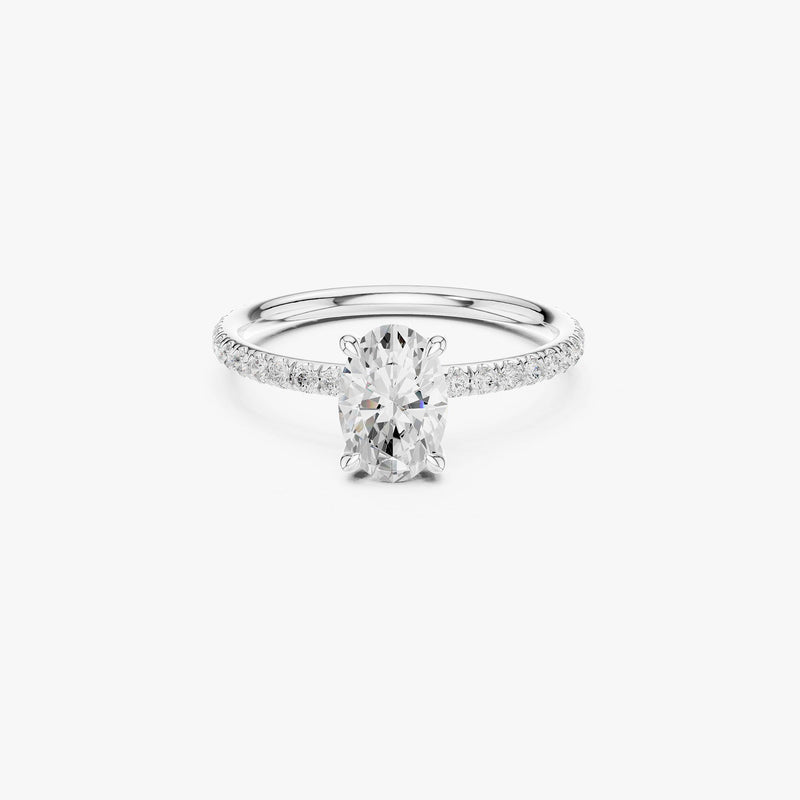 Oval Cut Engagement Diamond Ring