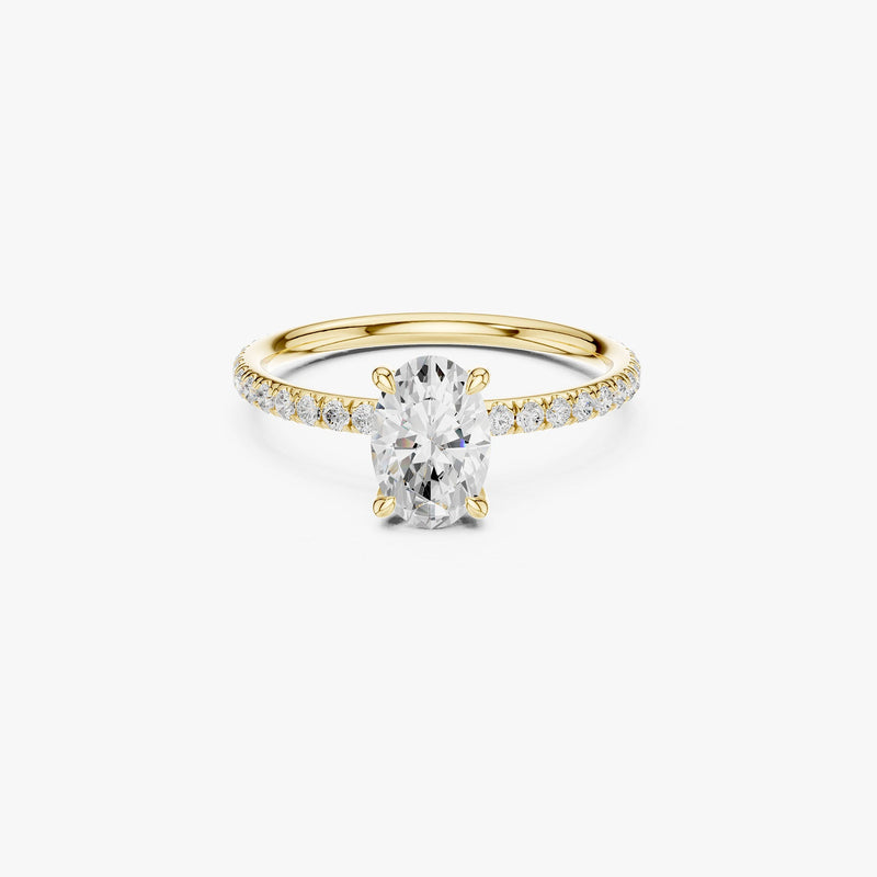 Oval Cut Engagement Diamond Ring