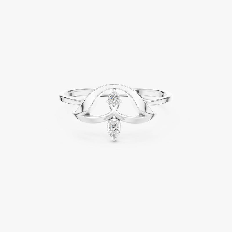 Nature Inspired Leaf Ring