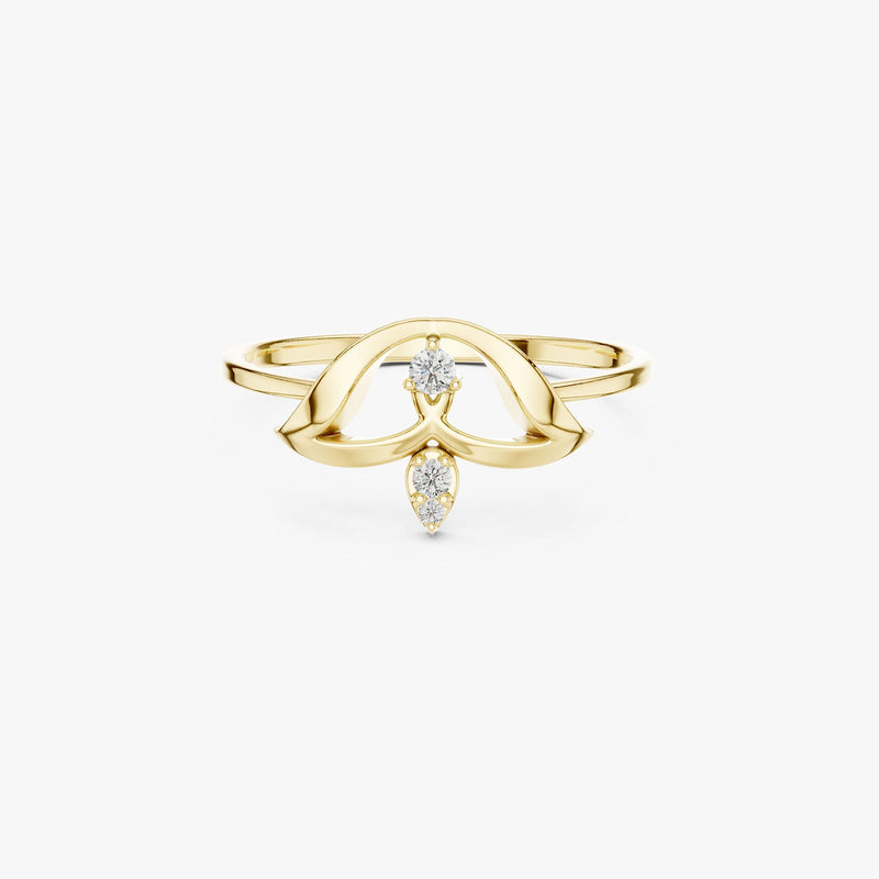 Nature Inspired Leaf Ring