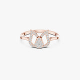 Gold Lotus Diamond Ring