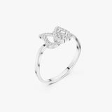 Gold Lotus Diamond Ring