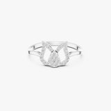 Gold Lotus Diamond Ring
