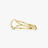 Gold Double Band Diamond Ring