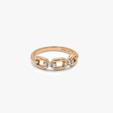 Gold Diamond Chain Ring