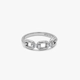Gold Diamond Chain Ring