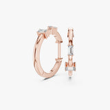 Baguette Diamond Huggie Earrings