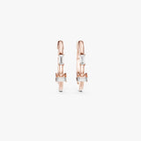 Baguette Diamond Huggie Earrings