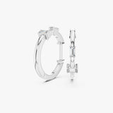Baguette Diamond Huggie Earrings