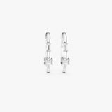 Baguette Diamond Huggie Earrings