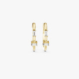 Baguette Diamond Huggie Earrings