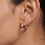 Baguette Diamond Huggie Earrings