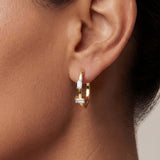 Baguette Diamond Huggie Earrings