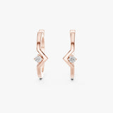 Geometric Gold Huggie Earrings