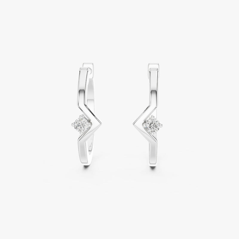 Geometric Gold Huggie Earrings