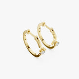 Geometric Gold Huggie Earrings