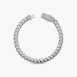Solid Gold Miami Cuban Bracelet with Diamond Clasp – 7mm