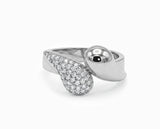 Gold Asymmetrical Ring with Lab Grown Diamonds