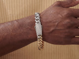 Solid Gold Miami Cuban Bracelet with Diamond Clasp – 11mm