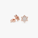 Floral Diamond Stud Earrings
