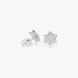 Floral Diamond Stud Earrings
