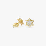 Floral Diamond Stud Earrings