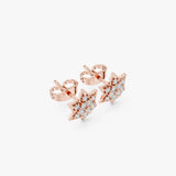 Floral Diamond Stud Earrings