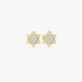 Floral Diamond Stud Earrings