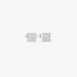 Gold Diamond Cluster Stud Earrings