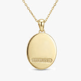 Aquarius Zodiac Diamond Solid Gold Necklace