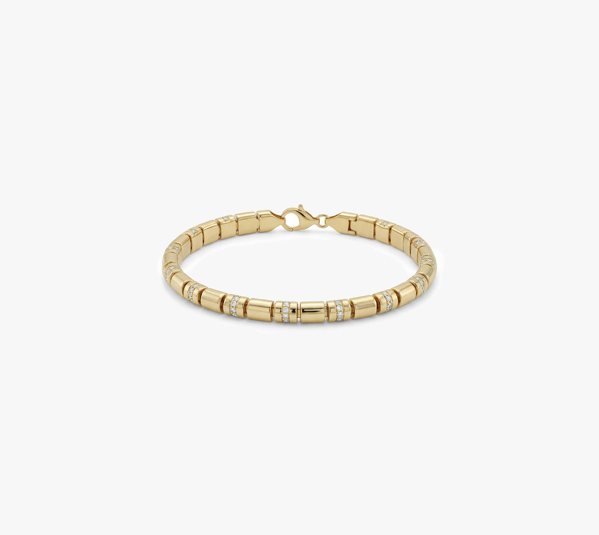 Solid Gold Bracelet with Diamond