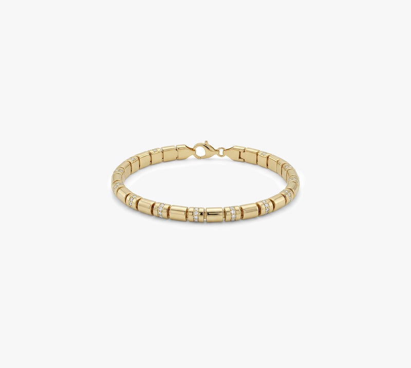 Solid Gold Bracelet with Diamond