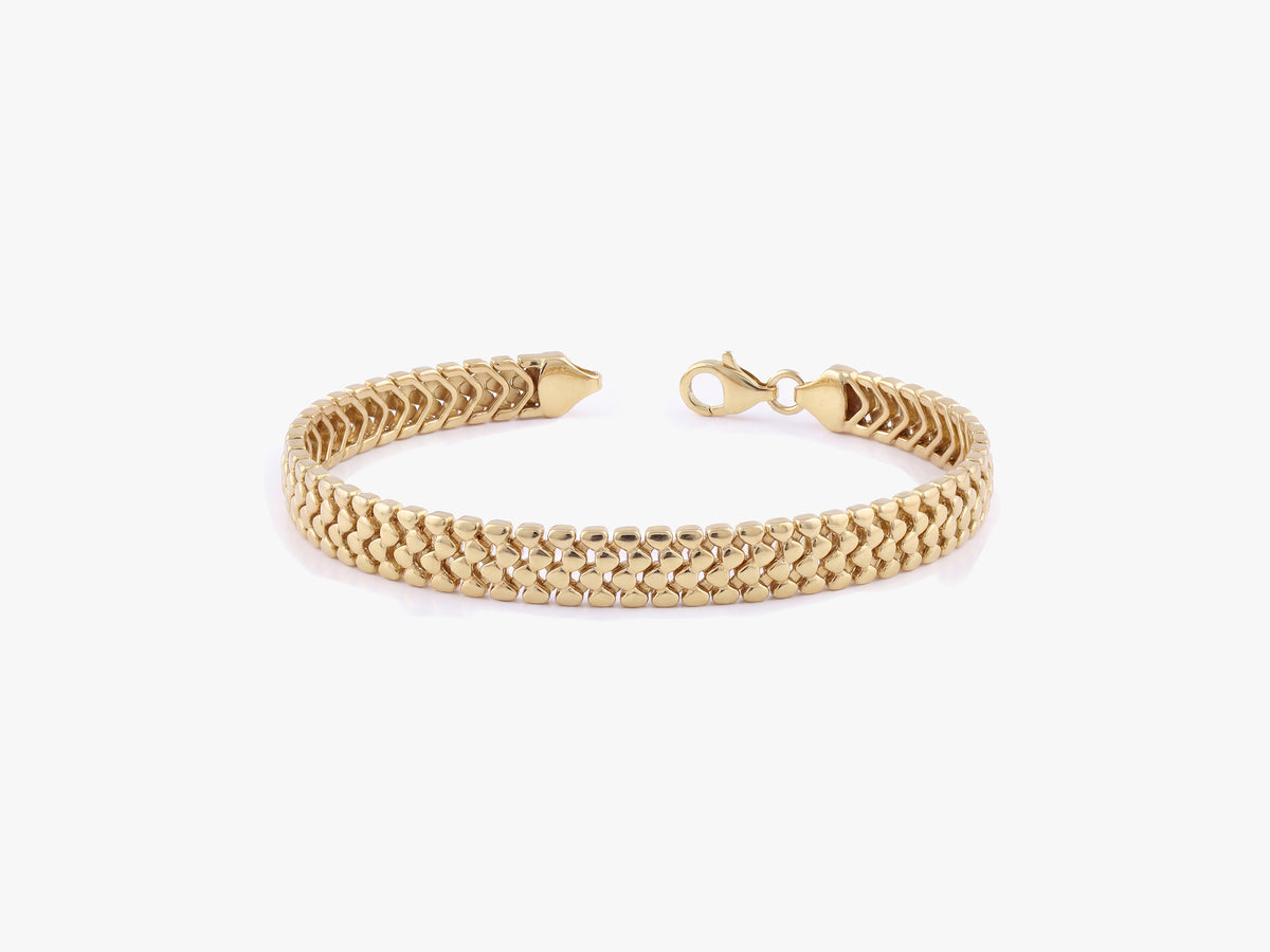 Solid Gold Flat Bracelet