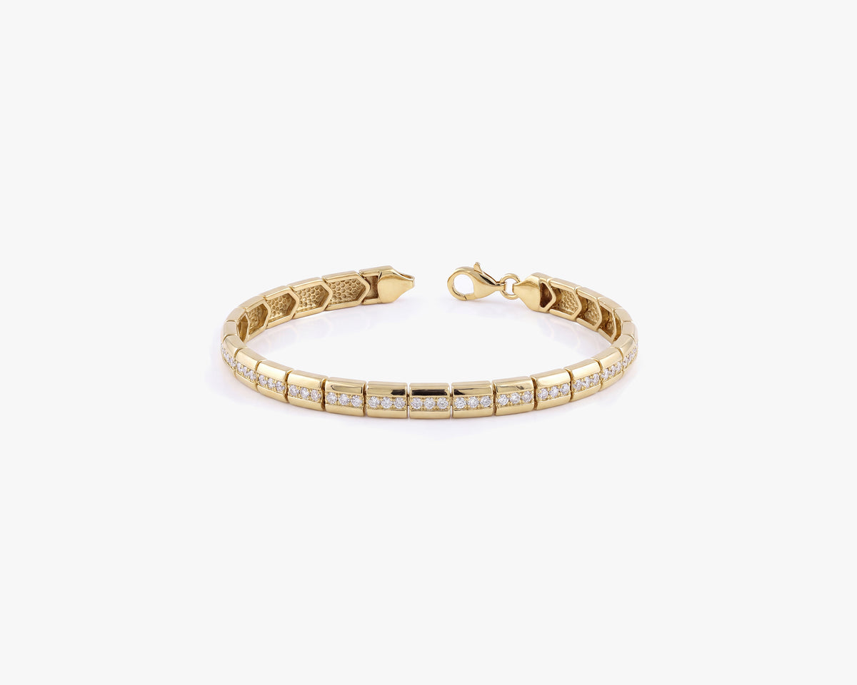 Gold Diamond Link Bracelet