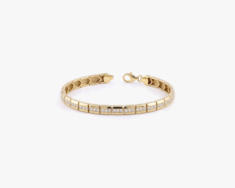 Gold Diamond Link Bracelet