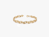 Gold Wave Link Bracelet