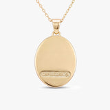Capricorn Zodiac Diamond Solid Gold Necklace