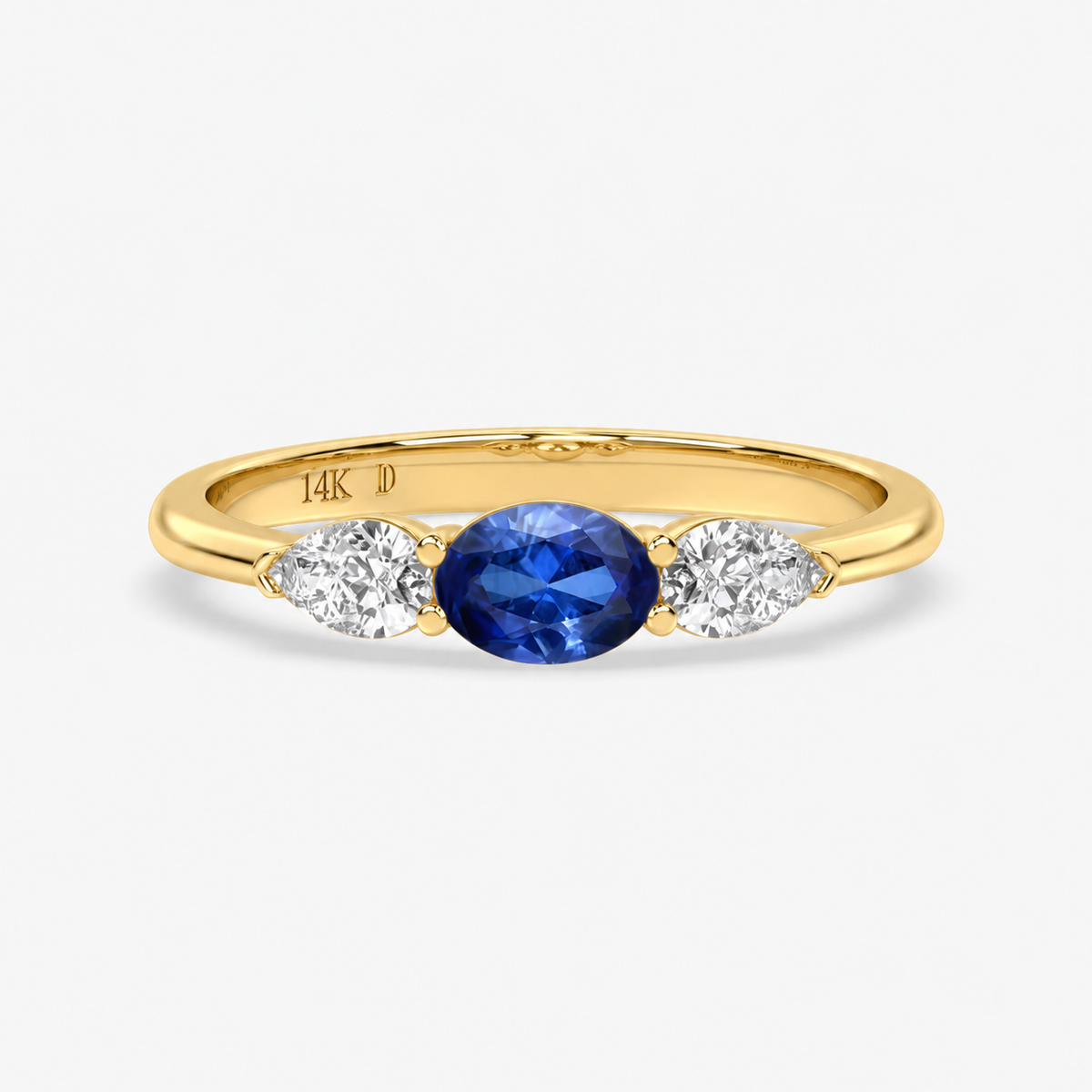 Gold Oval Sapphire Ring