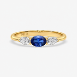 Gold Oval Sapphire Ring